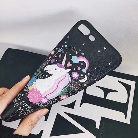 NEW iPhone 7+/8+ Floral Unicorn Soft Case - Picture 3 of 4